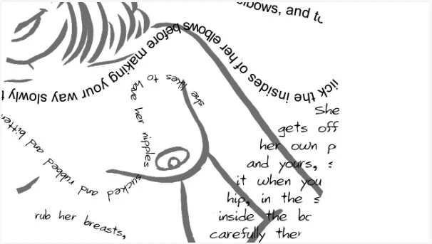 An illustration of a baby exploring its own body through touch.