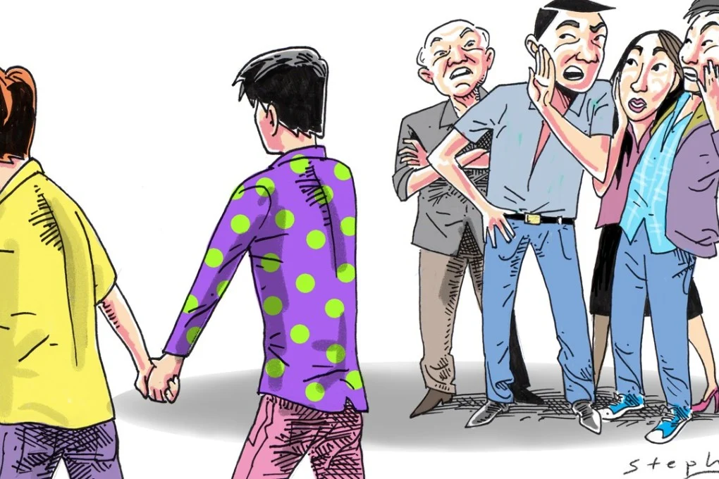 An image evoking homophobia and hostility toward LGBTQ+ people.