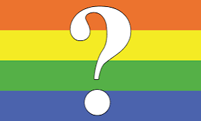 A stylized question mark alongside the letters LGBT, posing the question of how common LGBTQ+ identities are.