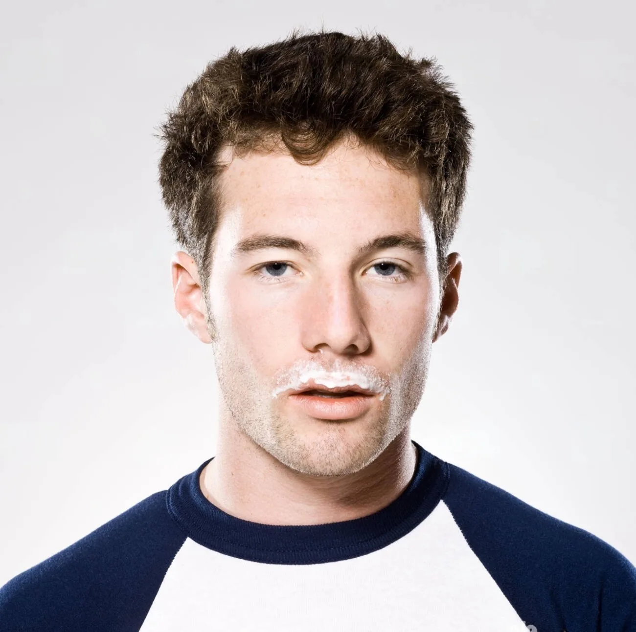 A humorous image referencing the 'Got Milk?' campaign to illustrate a fun fact about the actual nutritional content of semen, which is far lower than many people assume.